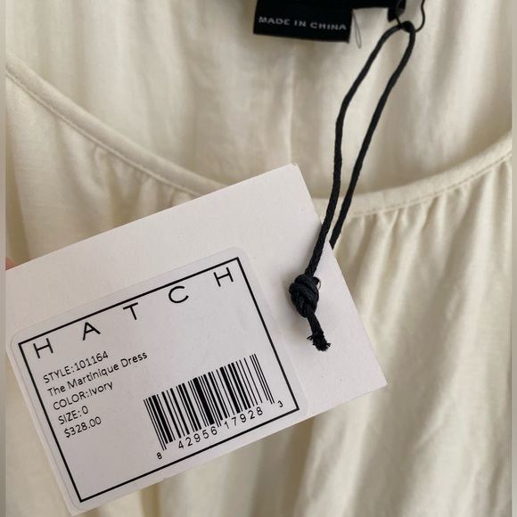 NWT Hatch The Martinique Dress Linen Blend Embroidered Belted Sleeveless Dress 0 - Picture 4 of 4